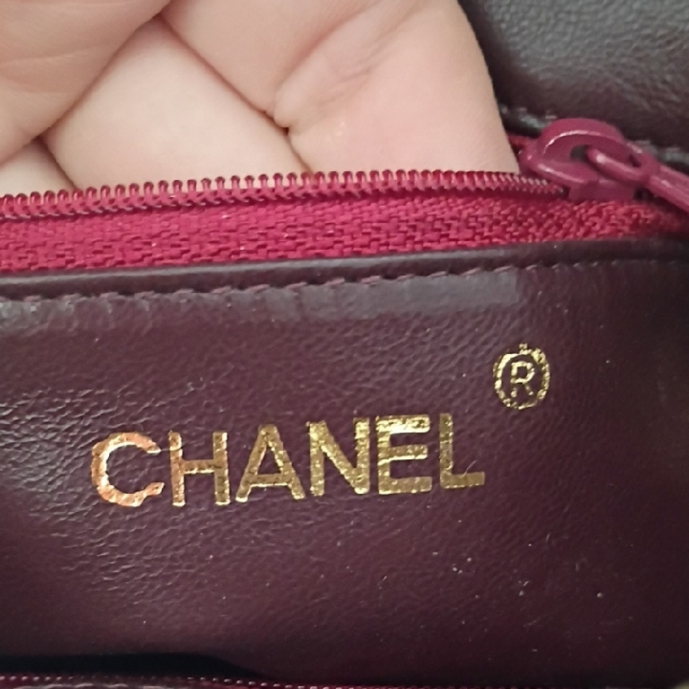 Vintage Chanel Brown Caviar Leather CC Chain Shoulder Bag Authentic - Picture 15 of 15